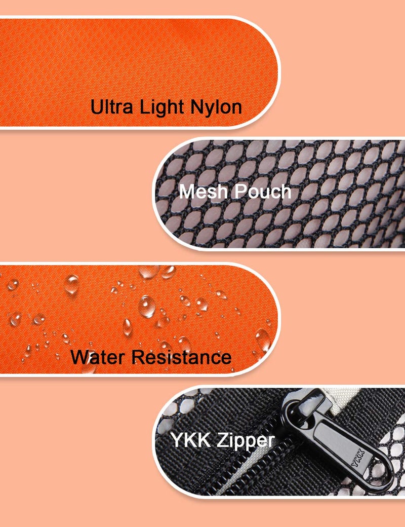 GOX Small Travel Toiletry Bag, Dopp Kit Case For Men, Multifunction Organizer Pouch (Orange/Grey) - Image 5